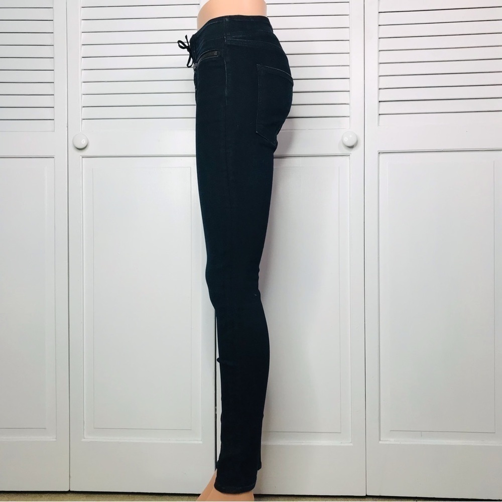 New VERONICA BEARD Dark Indigo Lace-up Front Stretch Denim Size 25 - Picture 5 of 15